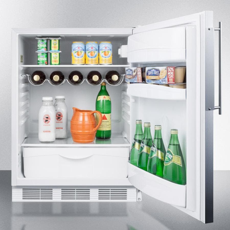 Summit FF61BIFR Panel Ready/White, Stainless Insert Frame