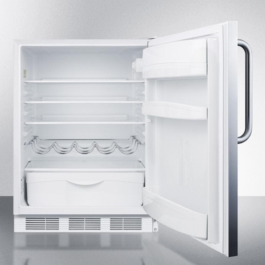 Summit FF61BISSTBADA Stainless Steel/White, Towel Bar Handle, ADA Compl...