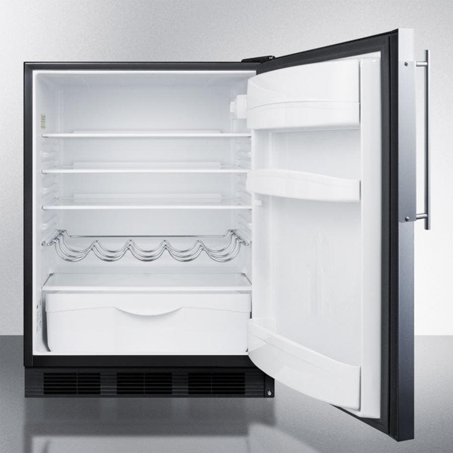 Summit FF63BBIFR Panel Ready/Black, Stainless Insert Frame