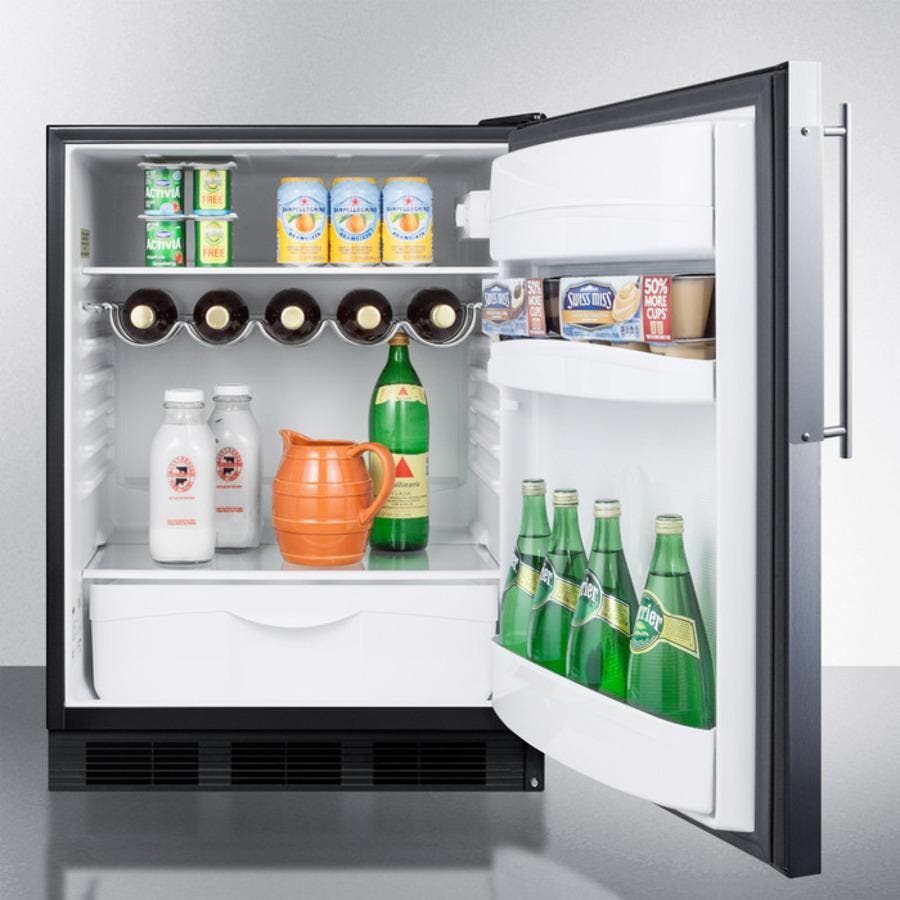 Summit FF63BBIFR Panel Ready/Black, Stainless Insert Frame