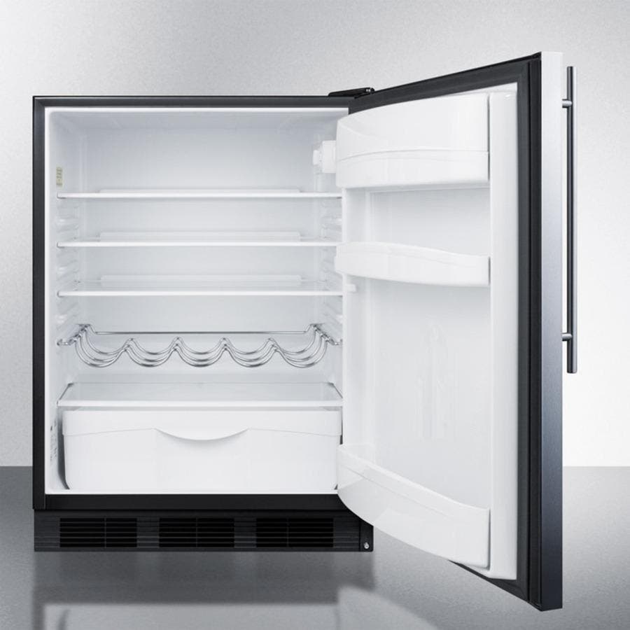 Summit FF63BBISSHVADA Stainless Steel/Black, Professional Handle, ADA Co...