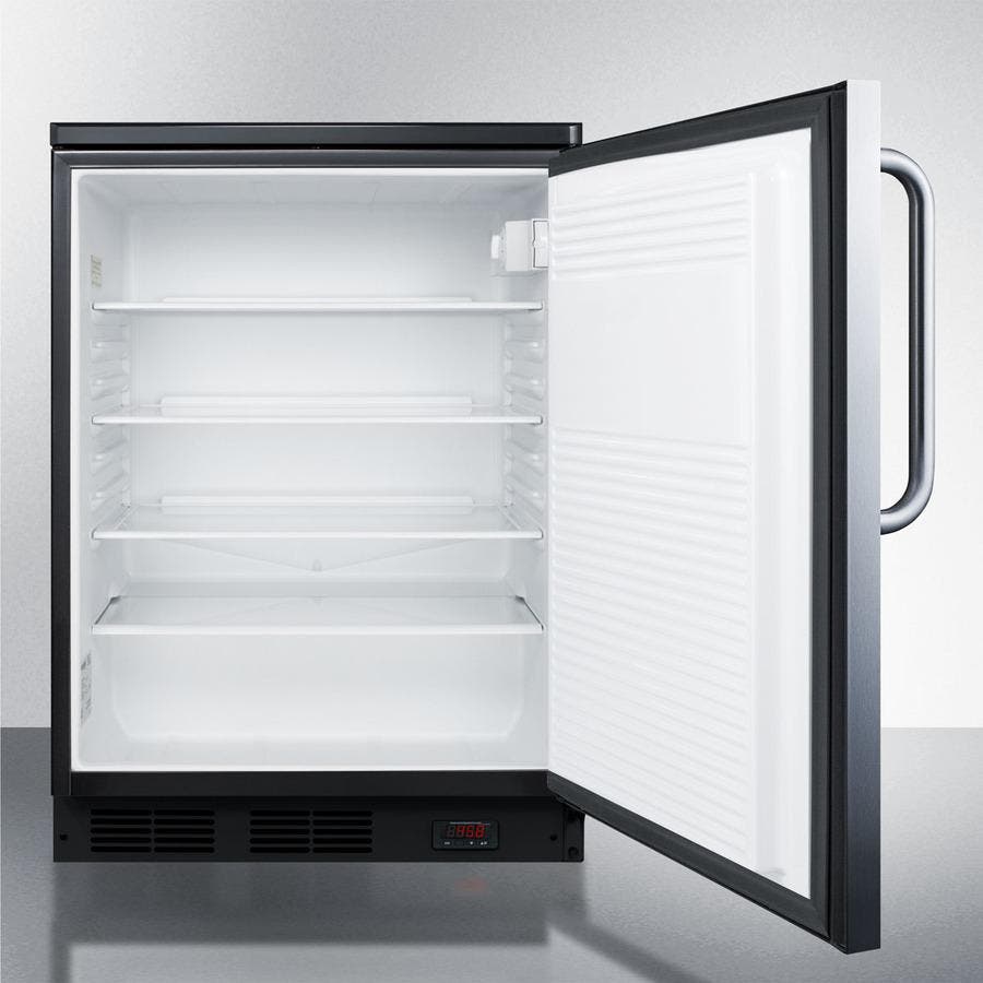 Summit FF7LBLPUBSSTB Stainless Door, Pro Handle