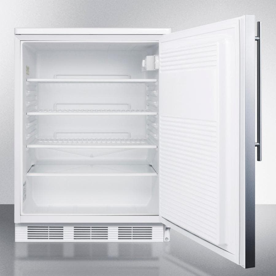 Summit FF7LSSHV Stainless Door with Vertical Thin Handle