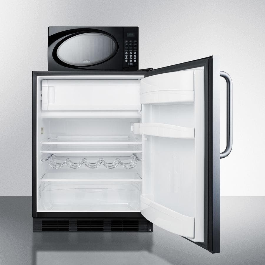 Summit MRF663BSSTB Stainless Steel/Black