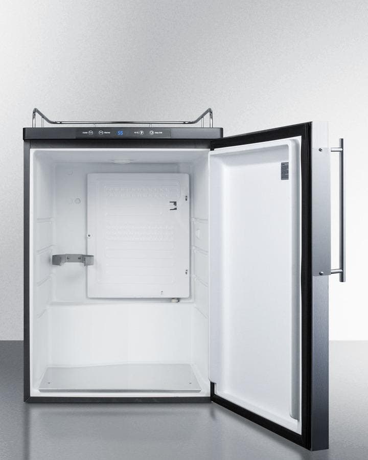 Summit SBC635MBINKFR Panel Ready/Black with Stainless Steel Frame