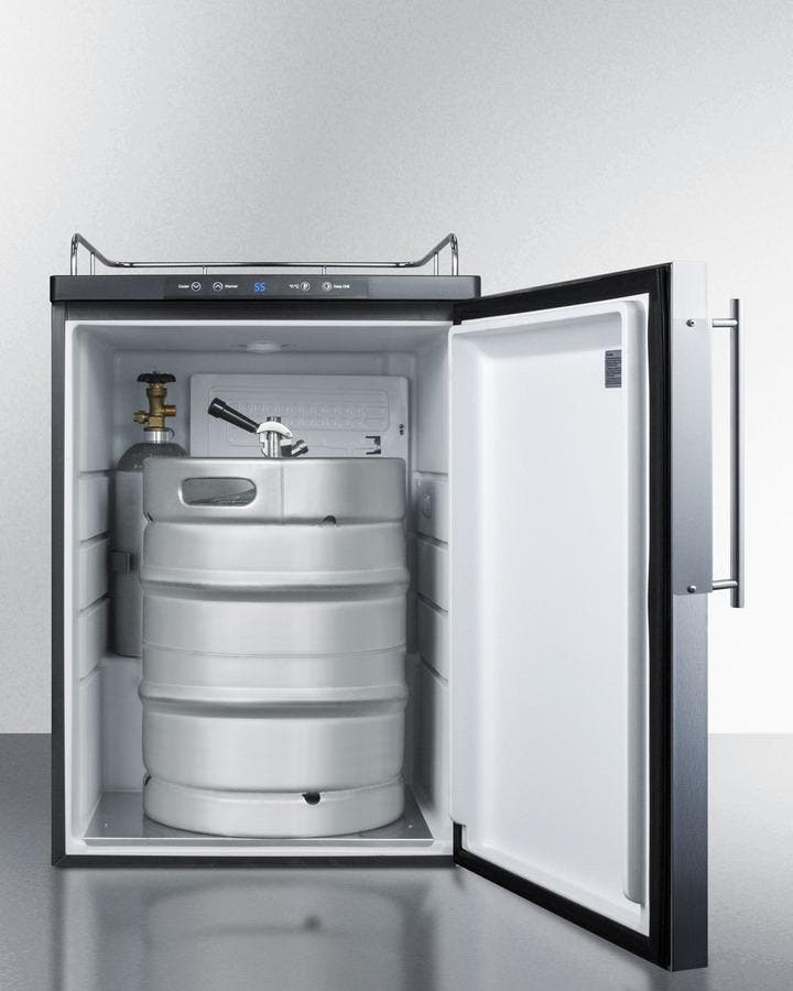 Summit SBC635MBINKFR Panel Ready/Black with Stainless Steel Frame