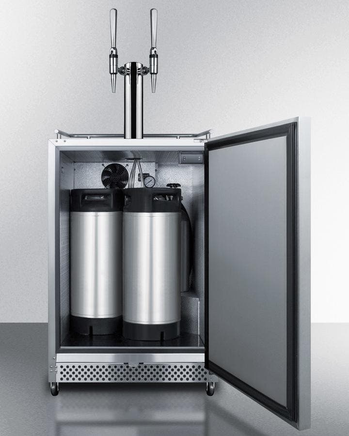 Summit SBC695OSNCFTWIN Stainless Steel, Dual Tap Kit