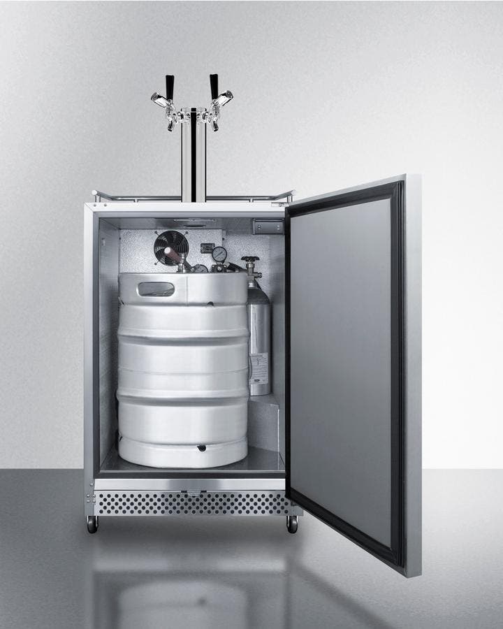 Summit SBC695OSTWINTL Stainless Steel, Double Tap Kit