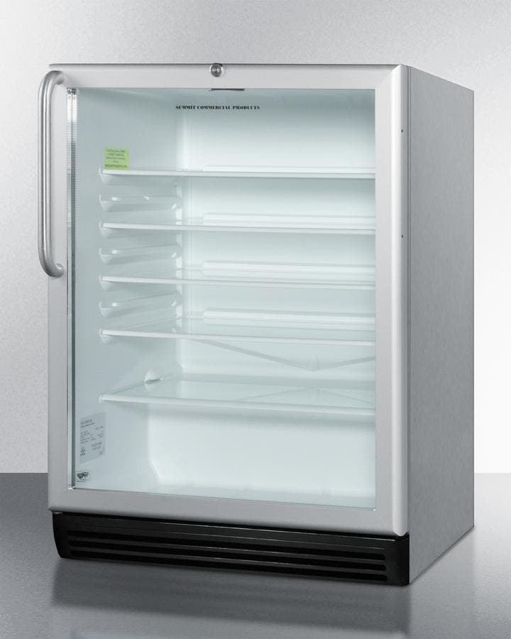 Summit SCR600BLCSSADA Stainless Cabinet with Towel Bar Handle