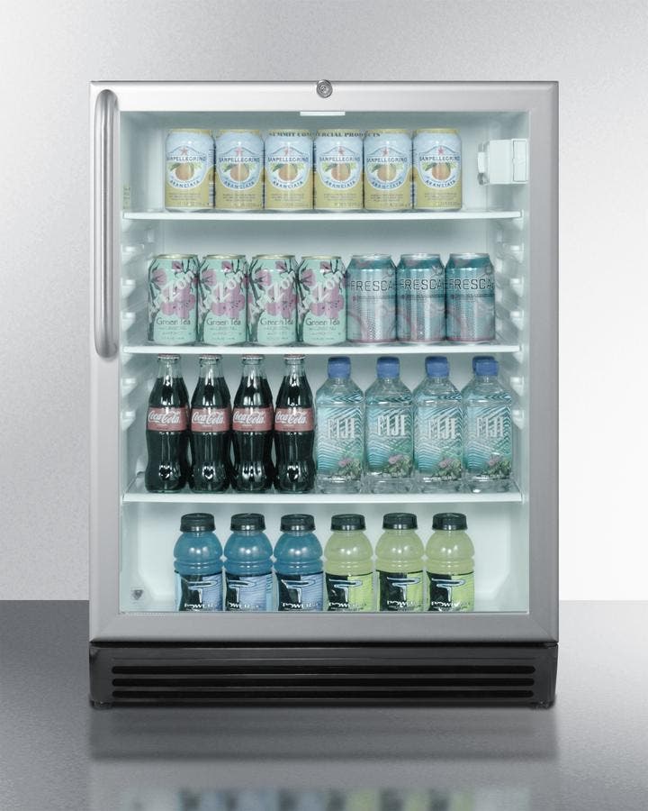 Summit SCR600BLCSSADA Stainless Cabinet with Towel Bar Handle