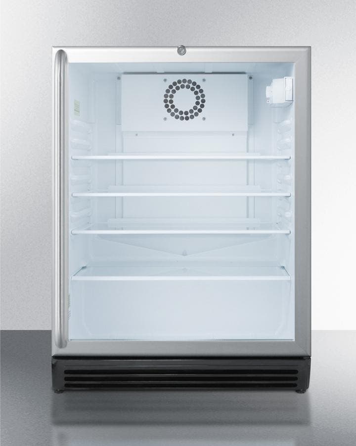 Summit SCR600BLOSRC 2 Wine Shelves, 2 Glass Shelves