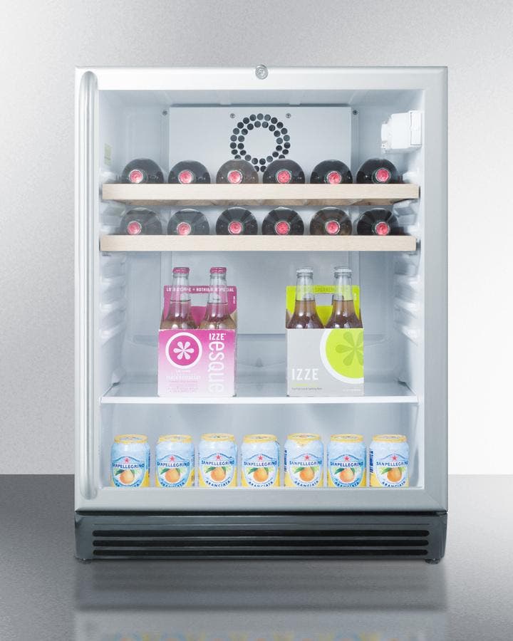 Summit SCR600BLOSRC 2 Wine Shelves, 2 Glass Shelves
