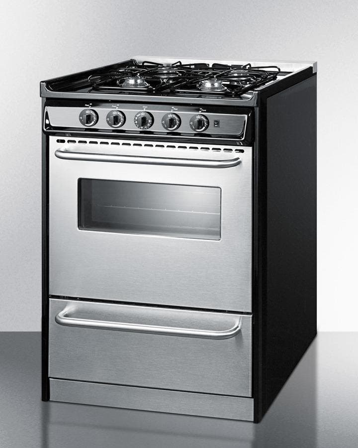 Summit TNM61027BFRWY 24 Inch Slide-in Gas Range