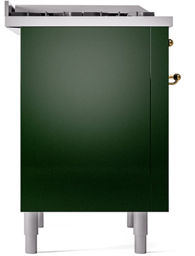 Ilve UP36FQNMPEGGLP Emerald Green With Brass Trim, Lp