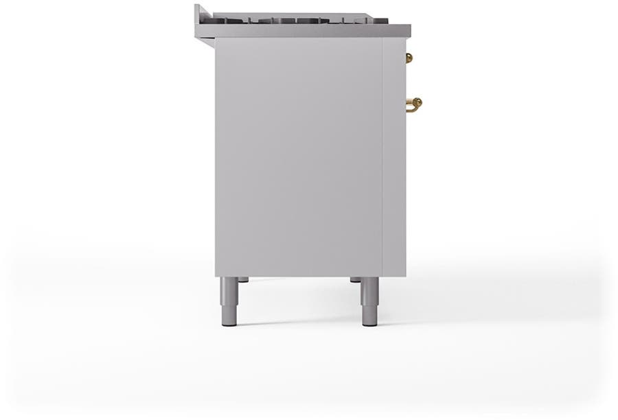 Ilve UN48FSQNMPWHG White With Brass Knobs, Natural Gas