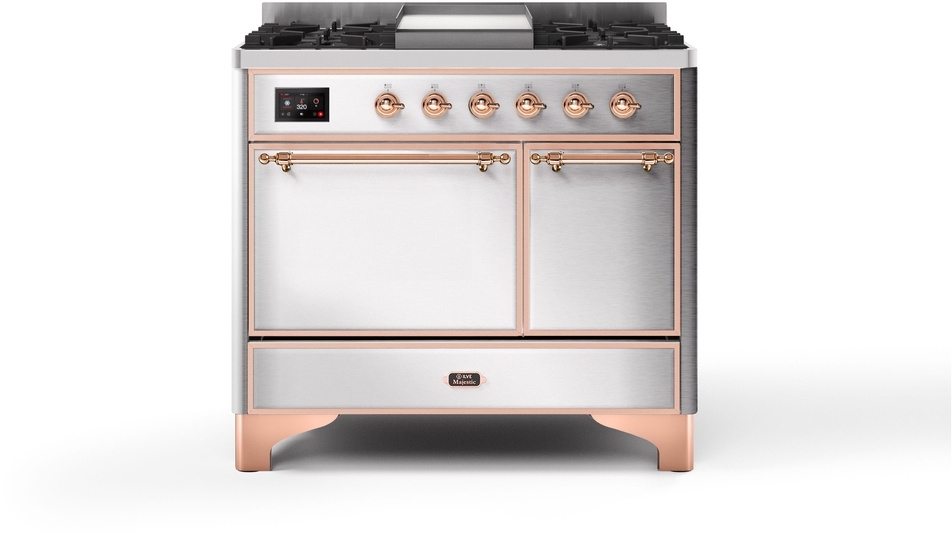 Ilve UMDI10QNS3SSP Stainless Steel W/ Copper Trim