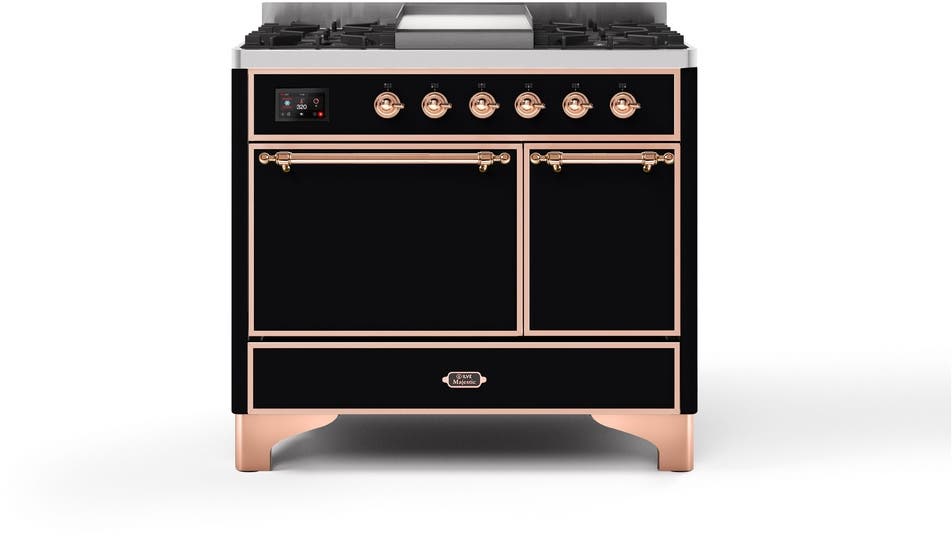 Ilve UMDI10QNS3BKP Glossy Black W/ Copper Trim