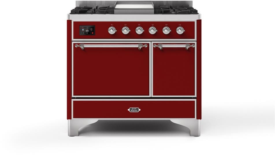 Ilve UMDI10QNS3BUC Burgundy W/ Chrome Trim