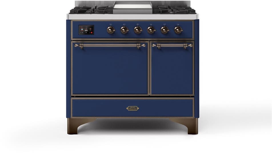 Ilve UMDI10QNS3MBB Midnight Blue W/ Bronze Trim