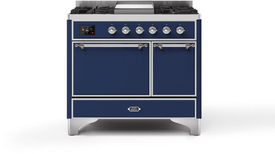 Ilve UMDI10QNS3MBC Midnight Blue W/ Chrome Trim