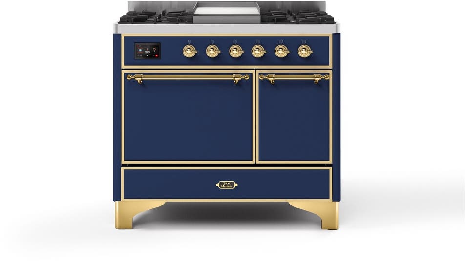 Ilve UMDI10QNS3MBG Midnight Blue W/ Brass Trim