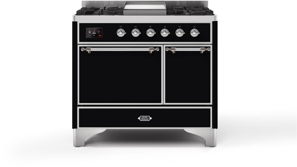 Ilve UMDI10QNS3BKC Glossy Black W/ Chrome Trim