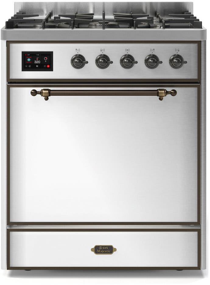 Ilve UM30DQNE3SSB Natural Gas In Stainless Steel W/ Bronze Trim