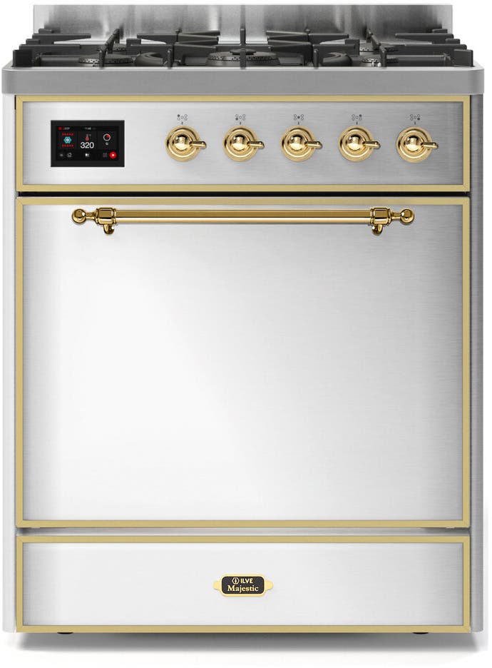 Ilve UM30DQNE3SSGLP Liquid Propane In Stainless Steel W/ Brass Trim