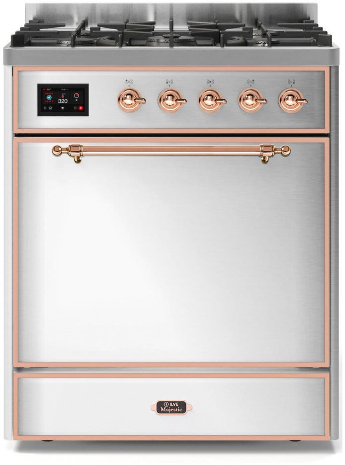 Ilve UM30DQNE3SSPLP Liquid Propane In Stainless Steel W/ Copper Trim