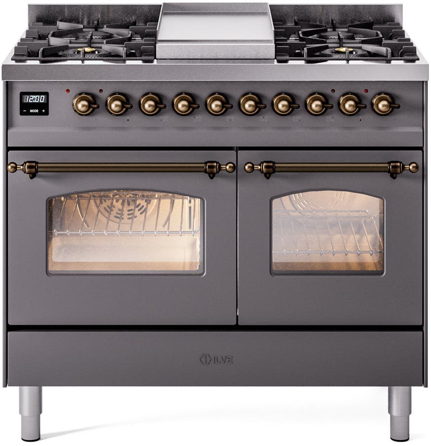Ilve UPD40FNMPMGBLP Graphite Matte With Bronze Trim, Lp