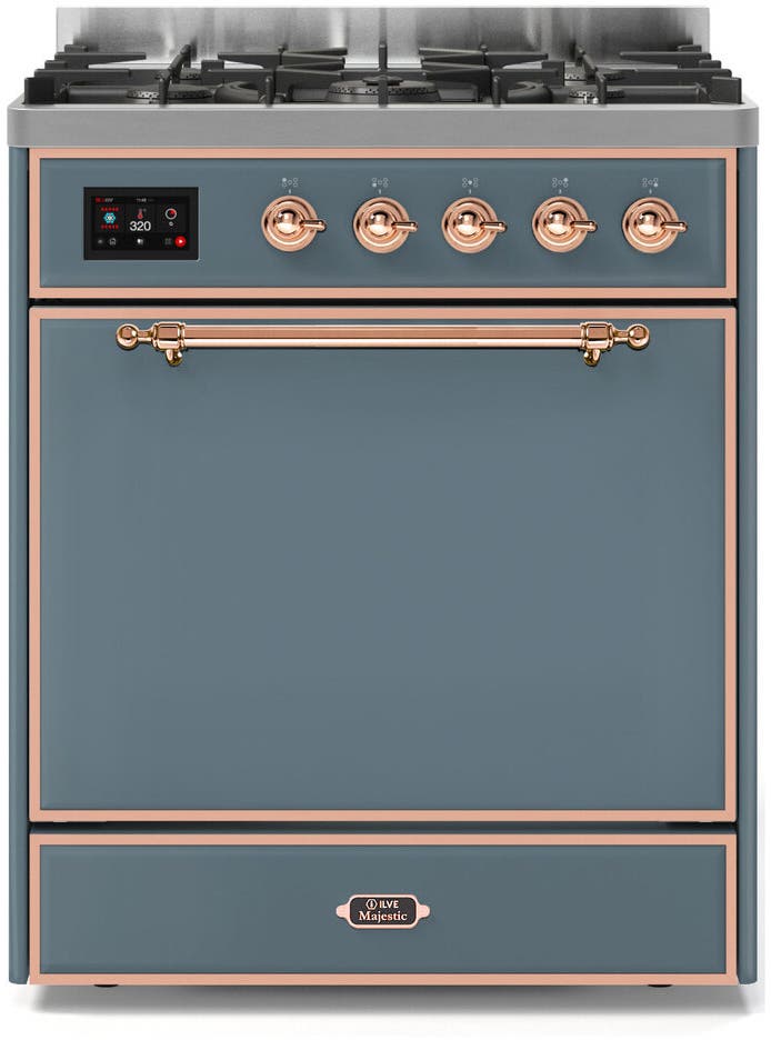 Ilve UM30DQNE3BGP Natural Gas In Blue Grey W/ Copper Trim