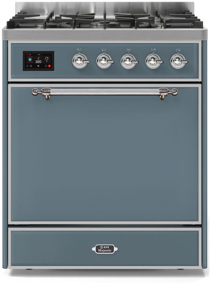 Ilve UM30DQNE3BGCLP Liquid Propane In Blue Grey W/ Chrome Trim