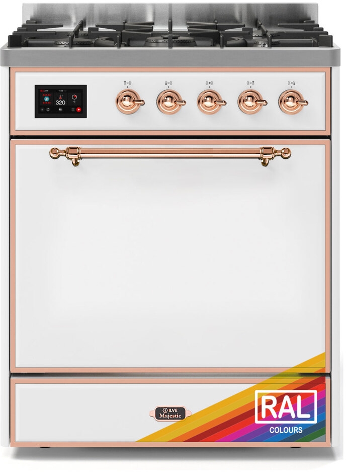 Ilve UM30DQNE3RAPLP Ral Custom Color With Copper Knobs, Liquid Propane