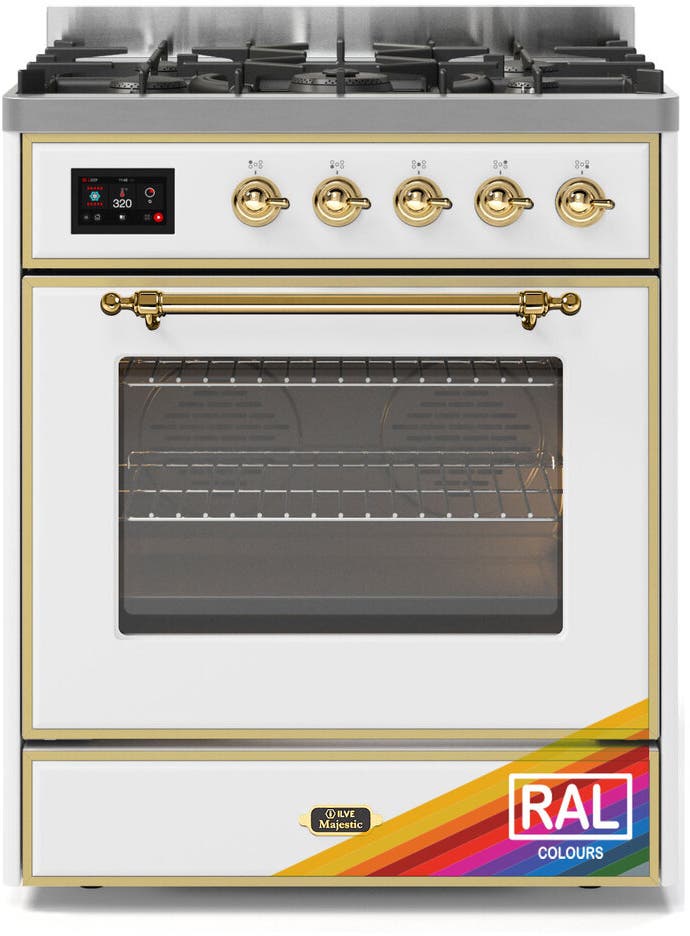 Ilve UM30DNE3RAG Ral Custom Color With Brass Knobs