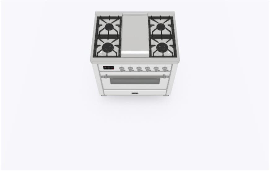 Ilve UM09FDNS3RAC Ral Custom Color With Chrome Knobs