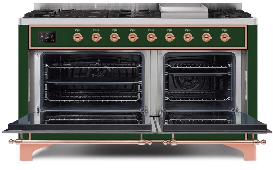 Ilve UM15FDNS3EGPLP Liquid Propane In Emerald Green W/ Copper Trim