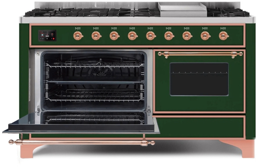 Ilve UM15FDNS3EGPLP Liquid Propane In Emerald Green W/ Copper Trim