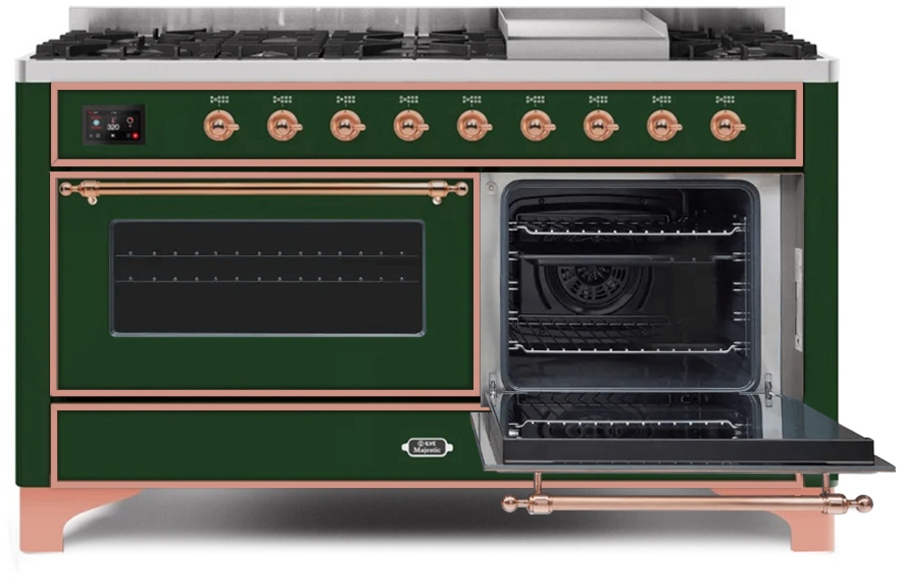 Ilve UM15FDNS3EGPLP Liquid Propane In Emerald Green W/ Copper Trim