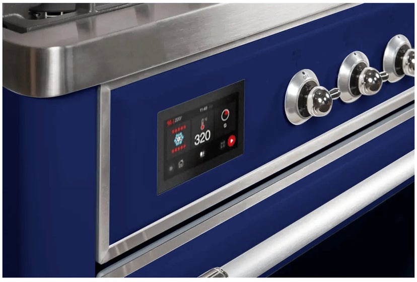 Ilve UM15FDNS3MBC 60" Dual Fuel Range with Double Ovens, 5.02 cu ft ...