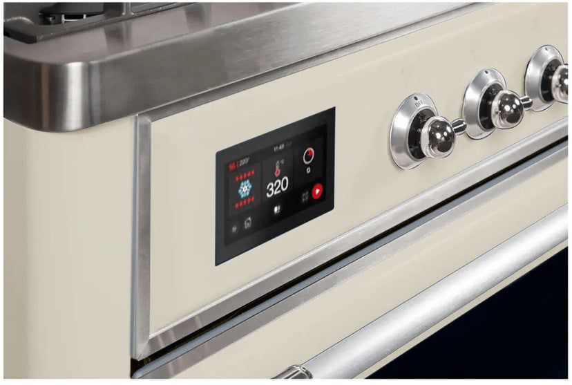Ilve UM15FDNS3AWCLP 60" Dual Fuel Range with Double Ovens, 5.02 cu ft ...
