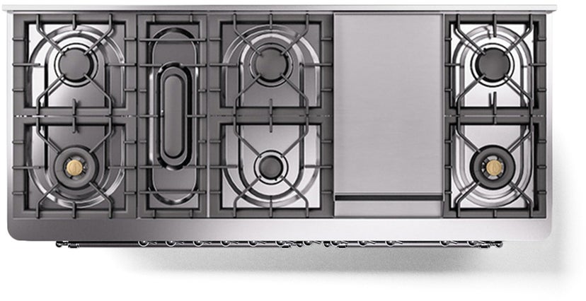Ilve UM15FDNS3AWCLP 60" Dual Fuel Range with Double Ovens, 5.02 cu ft ...