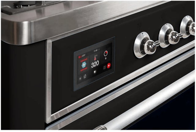 Ilve UM15FDNS3BKC 60" Dual Fuel Range with Double Ovens, 5.02 cu ft ...