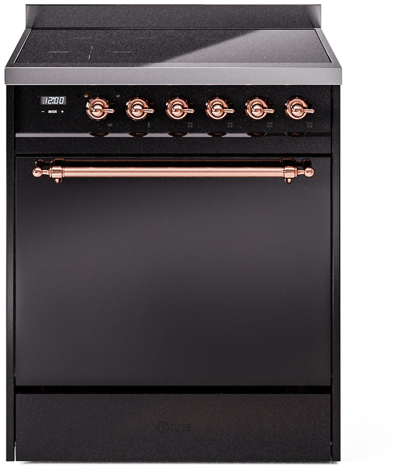 Ilve UPI304QNMPBKP Glossy Black With Copper Trim