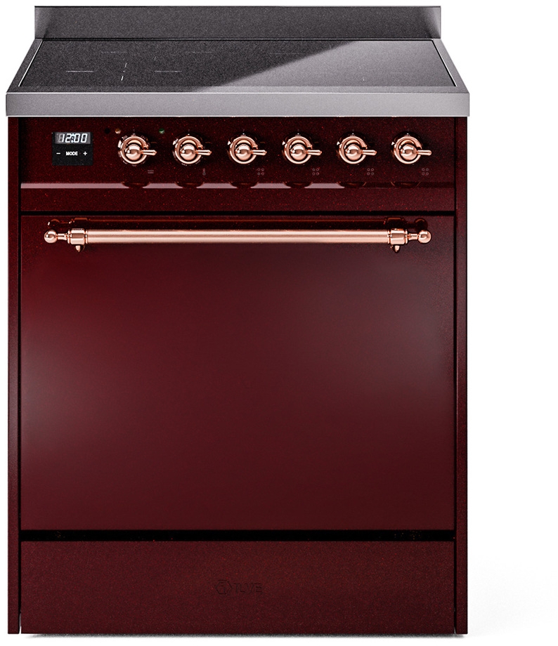 Ilve UPI304QNMPBUP Burgundy With Copper Trim