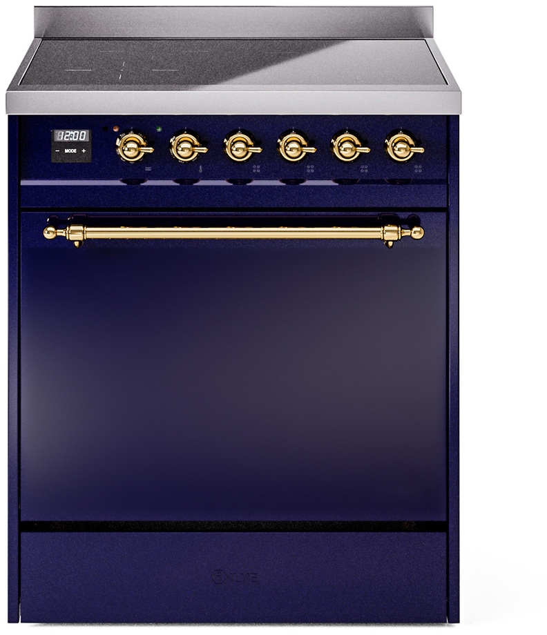 Ilve UPI304QNMPMBG Midnight Blue With Brass Trim