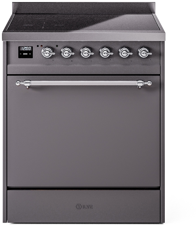 Ilve UPI304QNMPMGC Graphite Matte With Chrome Trim