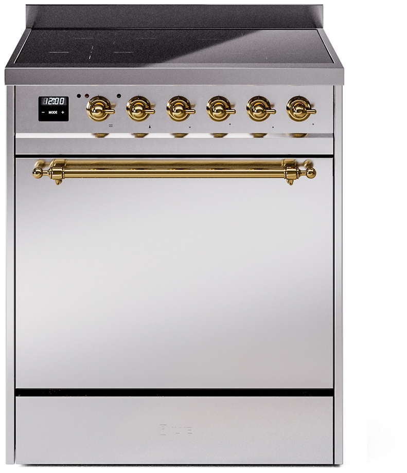 Ilve UPI304QNMPSSG Stainless Steel With Brass Trim