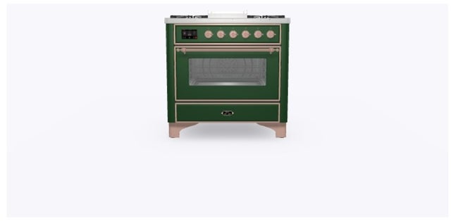 Ilve UM09FDNS3EGPLP 36" Dual Fuel Freestanding Range w/ 6 Sealed Burne...
