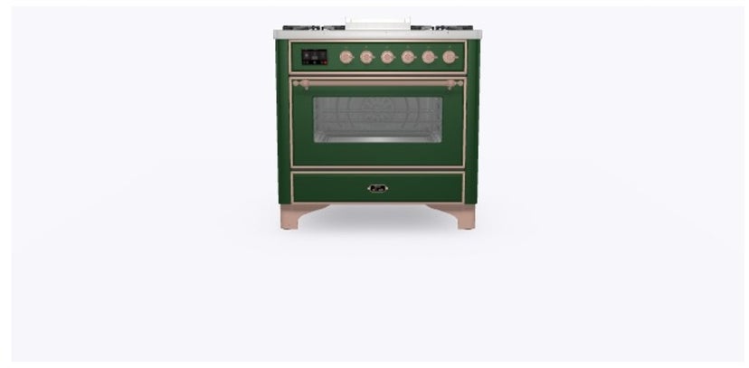 Ilve UM09FDNS3EGPLP 36" Dual Fuel Freestanding Range w/ 6 Sealed Burne...
