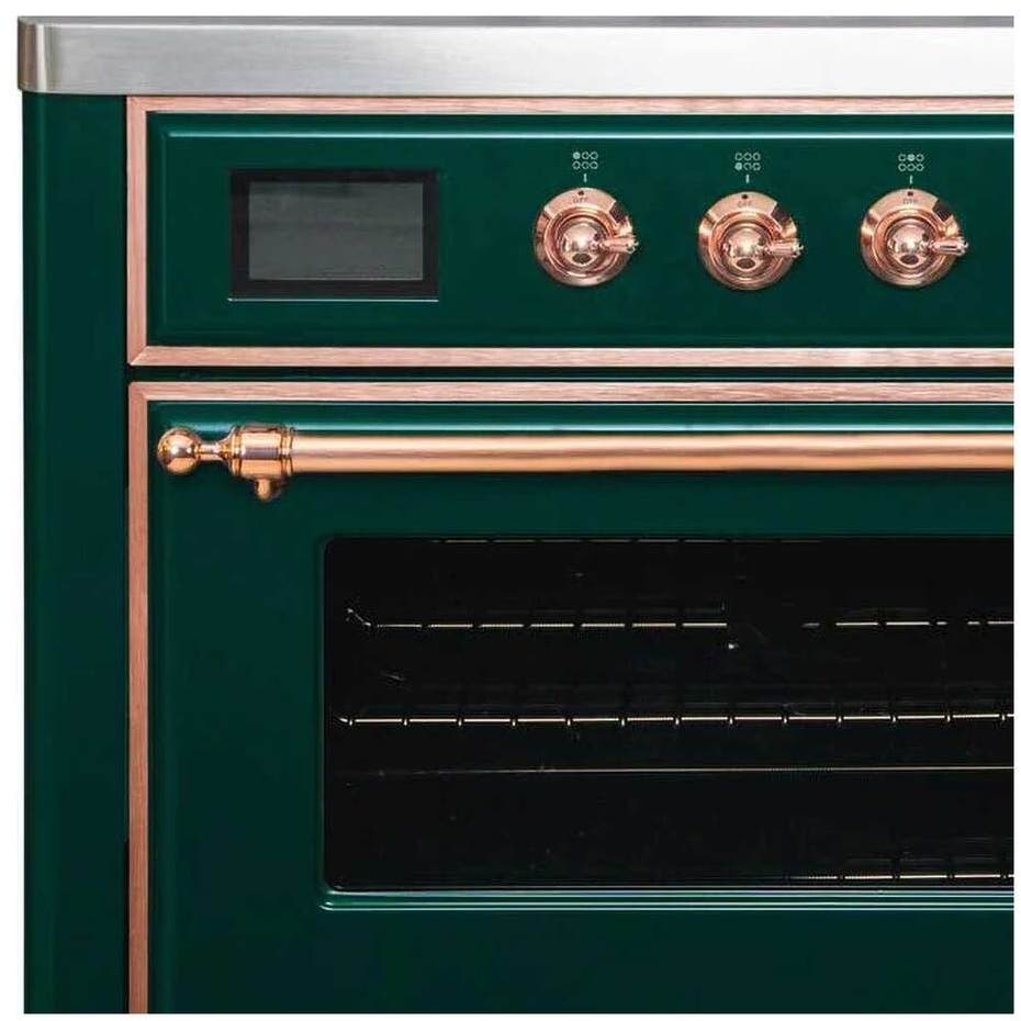 Ilve UM09FDNS3EGP Natural Gas In Emerald Green W/ Copper Trim